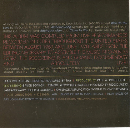 The Doors - Absolutely Live (CD) | Near Mint (NM or M-)