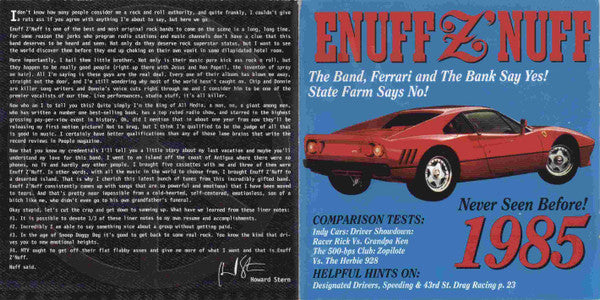 Enuff Z'nuff - 1985 (CD) | Near Mint (NM or M-)