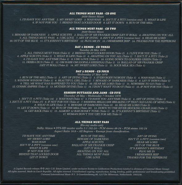George Harrison - All Things Must Pass (50th Anniversary) (CD BOX SET) | Near Mint (NM) Near Mint (NM)
