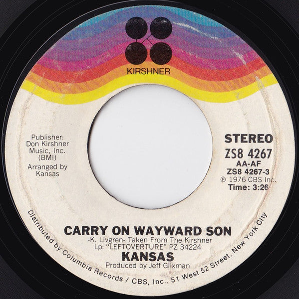 Kansas (2) - Carry On Wayward Son (7") | Near Mint (NM) Near Mint (NM)