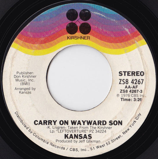 Kansas (2) - Carry On Wayward Son (7") | Near Mint (NM) Near Mint (NM)
