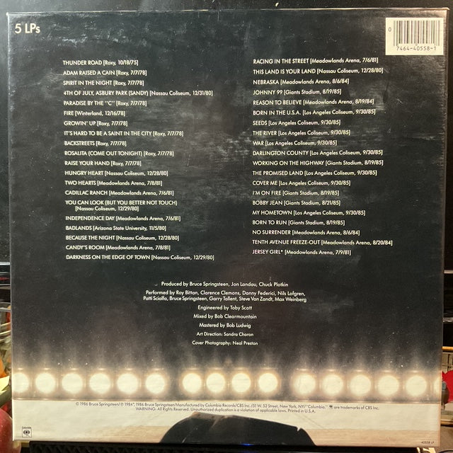 Bruce Springsteen & The E-Street Band - Live / 1975-85 (4xVINYL BOX SET) | Near Mint (NM or M-) Excellent (EX)