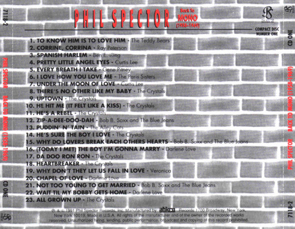Back To Mono (1958-1969) (3xCD) | Near Mint (NM) Near Mint (NM)