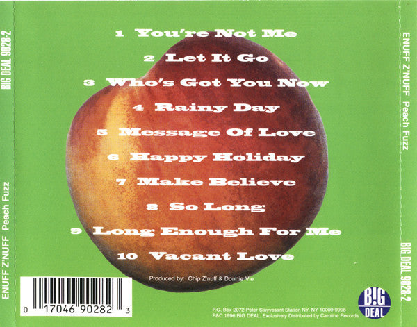 Enuff Z'nuff - Peach Fuzz (CD) | Near Mint (NM or M-)
