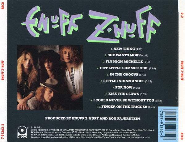 Enuff Z'nuff - Enuff Z'nuff (CD) | Near Mint (NM or M-)