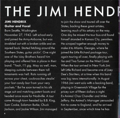 The Jimi Hendrix Experience - Are You Experienced (CD) | Near Mint (NM or M-) Near Mint (NM)