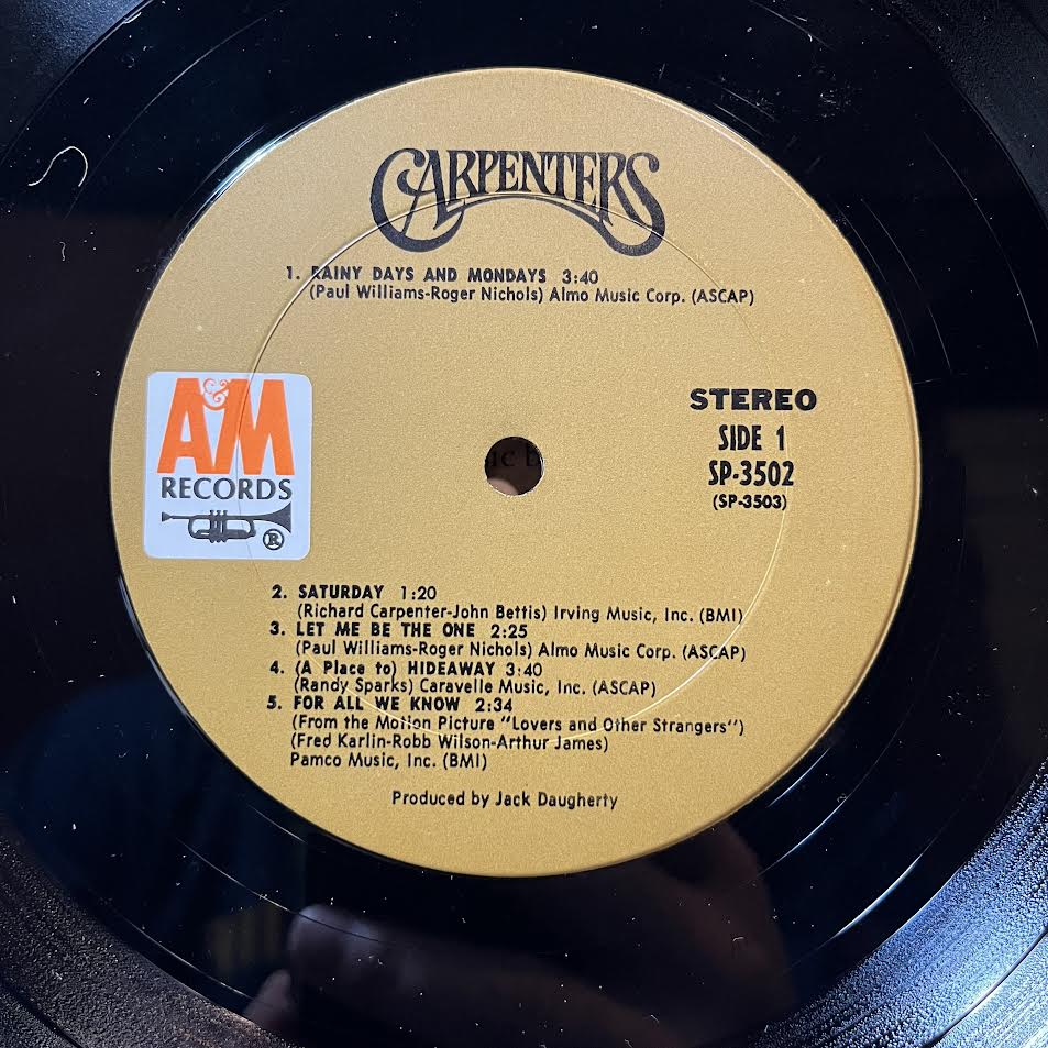 Carpenters - Carpenters (VINYL) | Near Mint (NM) Excellent+ (EX+)