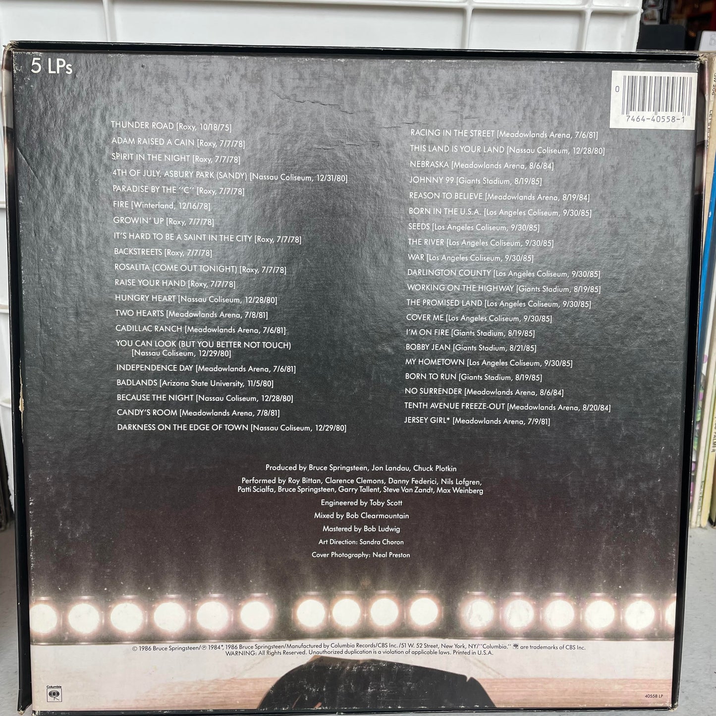 Bruce Springsteen & The E-Street Band - Live / 1975-85 (5xVINYL BOX) | Near Mint (NM or M-) Very Good (VG)