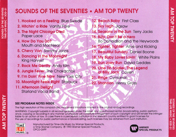 Various - Sounds Of The Seventies - AM Top Twenty (CD) | Near Mint (NM) Near Mint (NM)