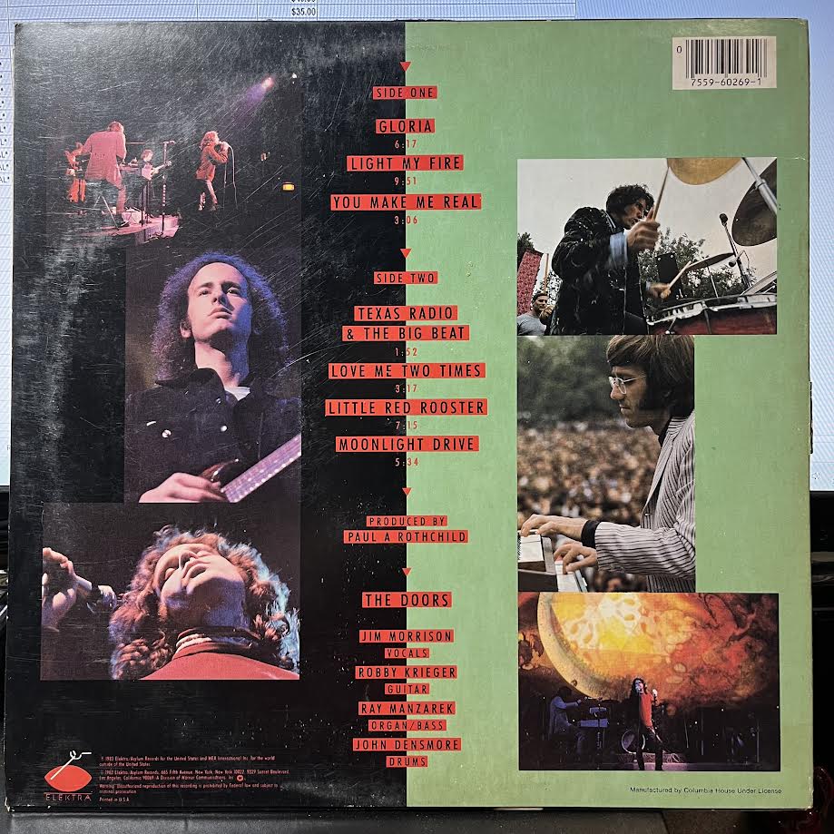 The Doors - Alive, She Cried (VINYL) | Near Mint (NM) Excellent (EX)