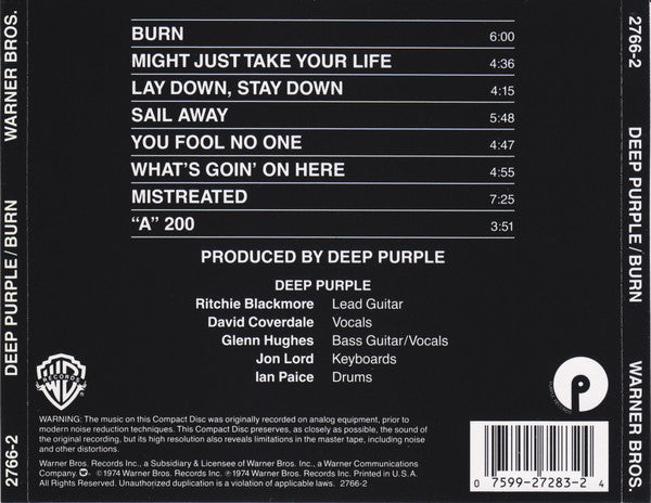 Deep Purple - Burn (CD) | Near Mint (NM) Near Mint (NM)