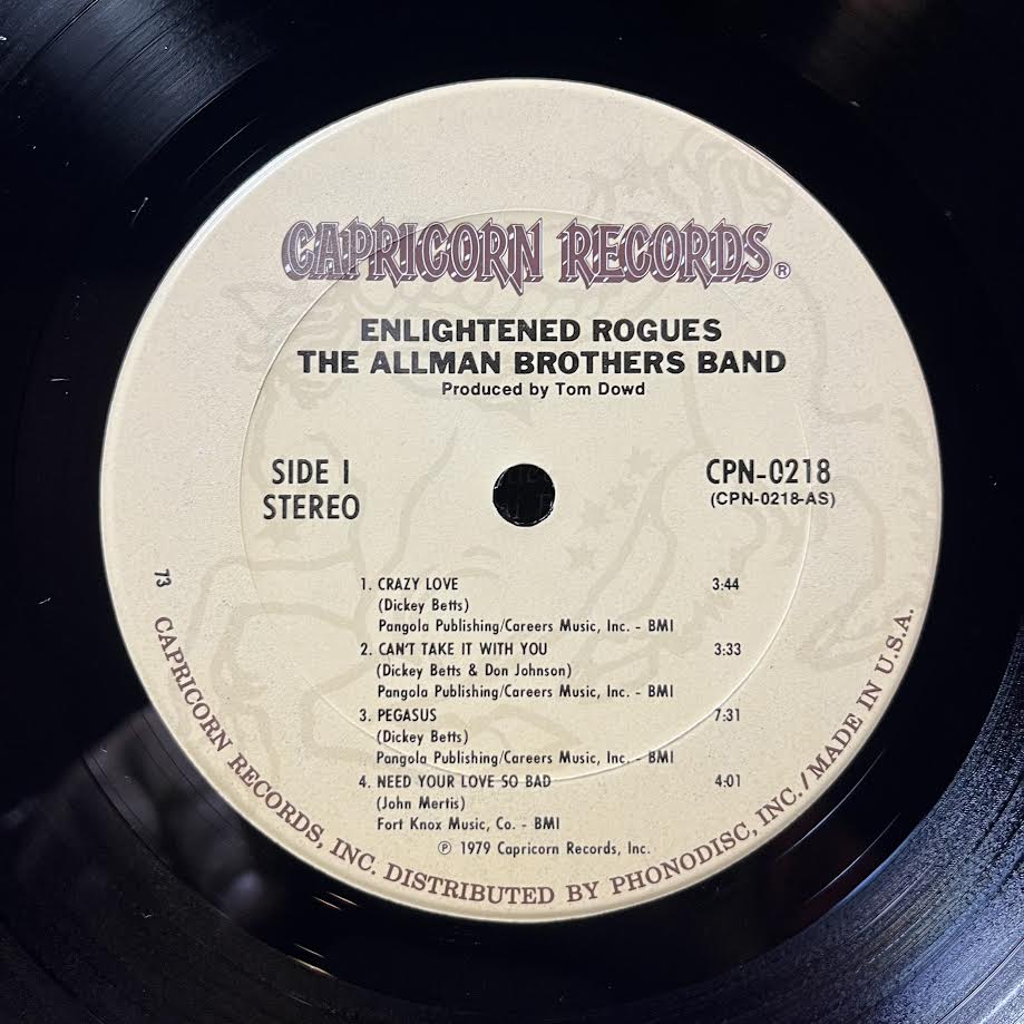 The Allman Brothers Band - Enlightened Rogues (VINYL) | Near Mint (NM) Near Mint (NM)