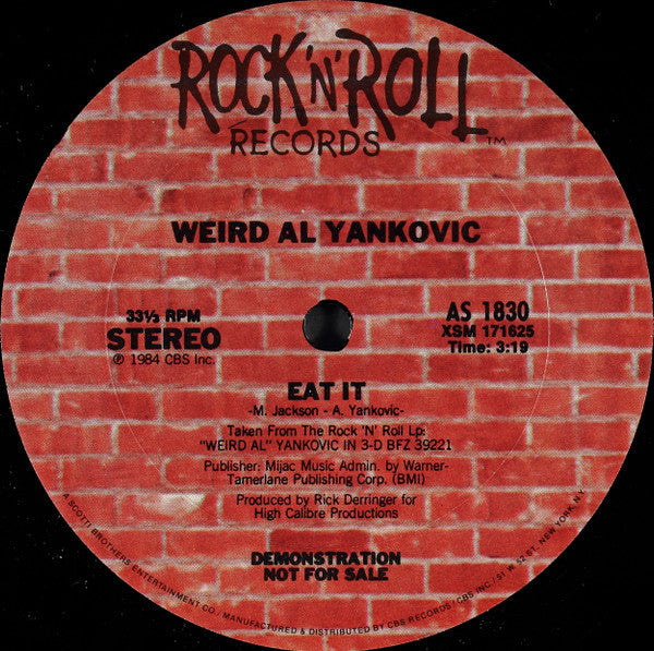 "Weird Al" Yankovic - Eat It (VINYL) | Near Mint (NM or M-) Generic