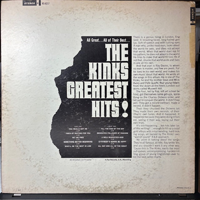 The Kinks - The Kinks Greatest Hits! (VINYL) | Very Good Plus (VG+) Very Good Plus (VG+)
