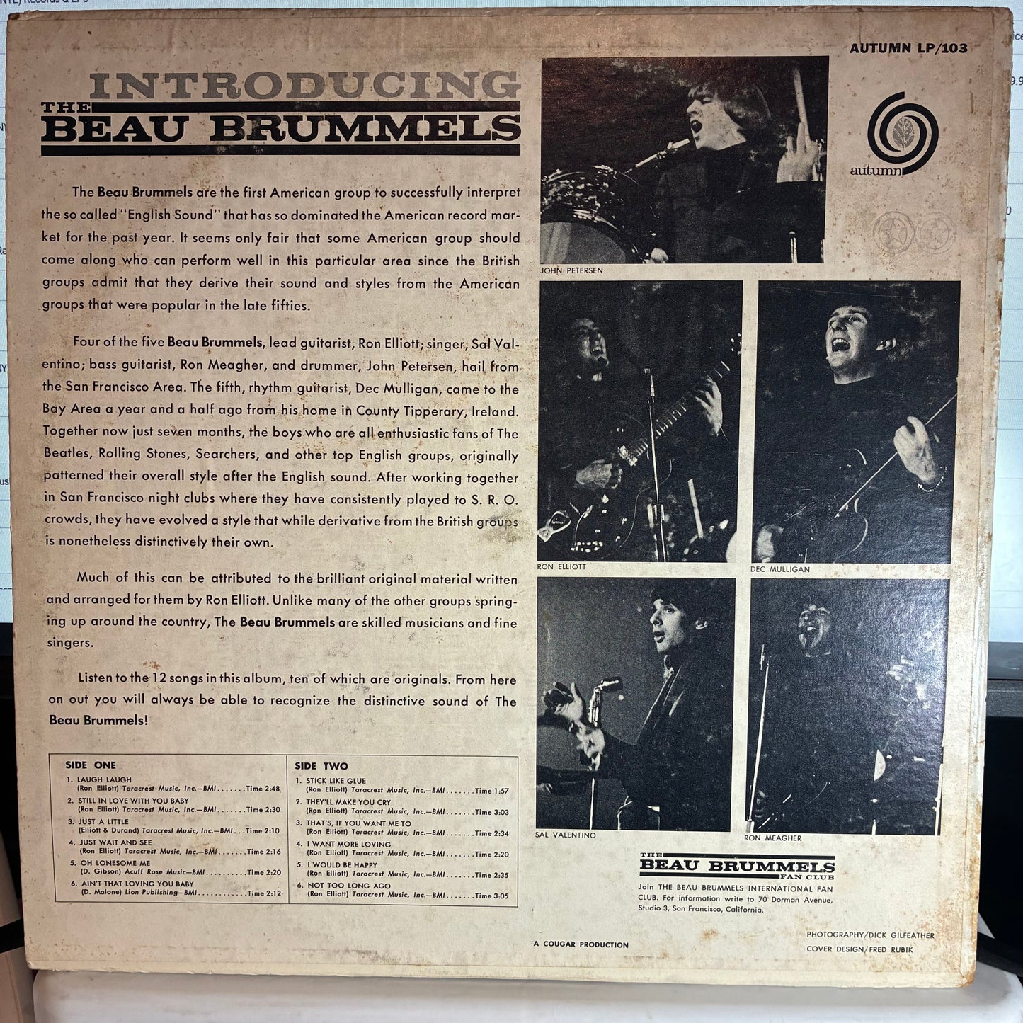 The Beau Brummels - Introducing The Beau Brummels (VINYL) | Very Good Plus (VG+) Very Good Plus (VG+)