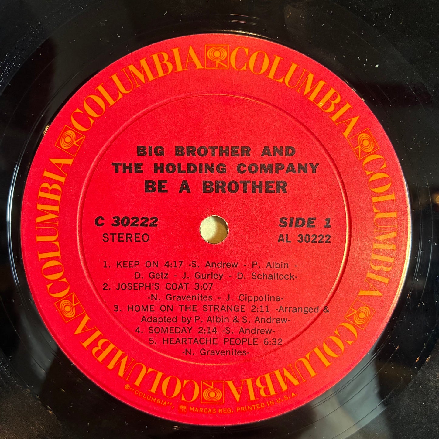 Big Brother & The Holding Company - Be A Brother (VINYL) | Very Good Plus (VG+) Very Good Plus (VG+)