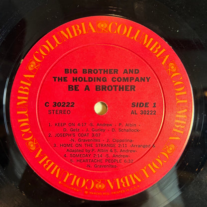 Big Brother & The Holding Company - Be A Brother (VINYL) | Very Good Plus (VG+) Very Good Plus (VG+)