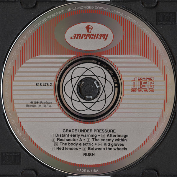 Rush - Grace Under Pressure (CD) | Very Good Plus (VG+) Near Mint (NM)