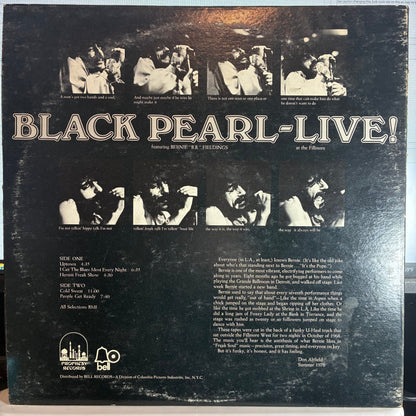 Black Pearl (9) - Live (VINYL) | Very Good Plus (VG+) Very Good Plus (VG+)