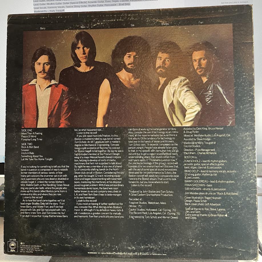 Boston - Boston (VINYL) | Very Good Plus (VG+) Very Good Plus (VG+)