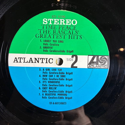 The Rascals - Time Peace: The Rascals' Greatest Hits (VINYL) | Very Good Plus (VG+) Very Good Plus (VG+)