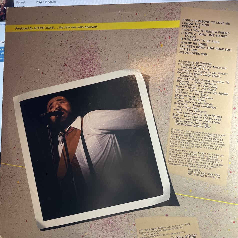 Ed Raetzloff - It Took A Long Time To Get To You (VINYL) | Very Good Plus (VG+) Excellent+ (EX+)