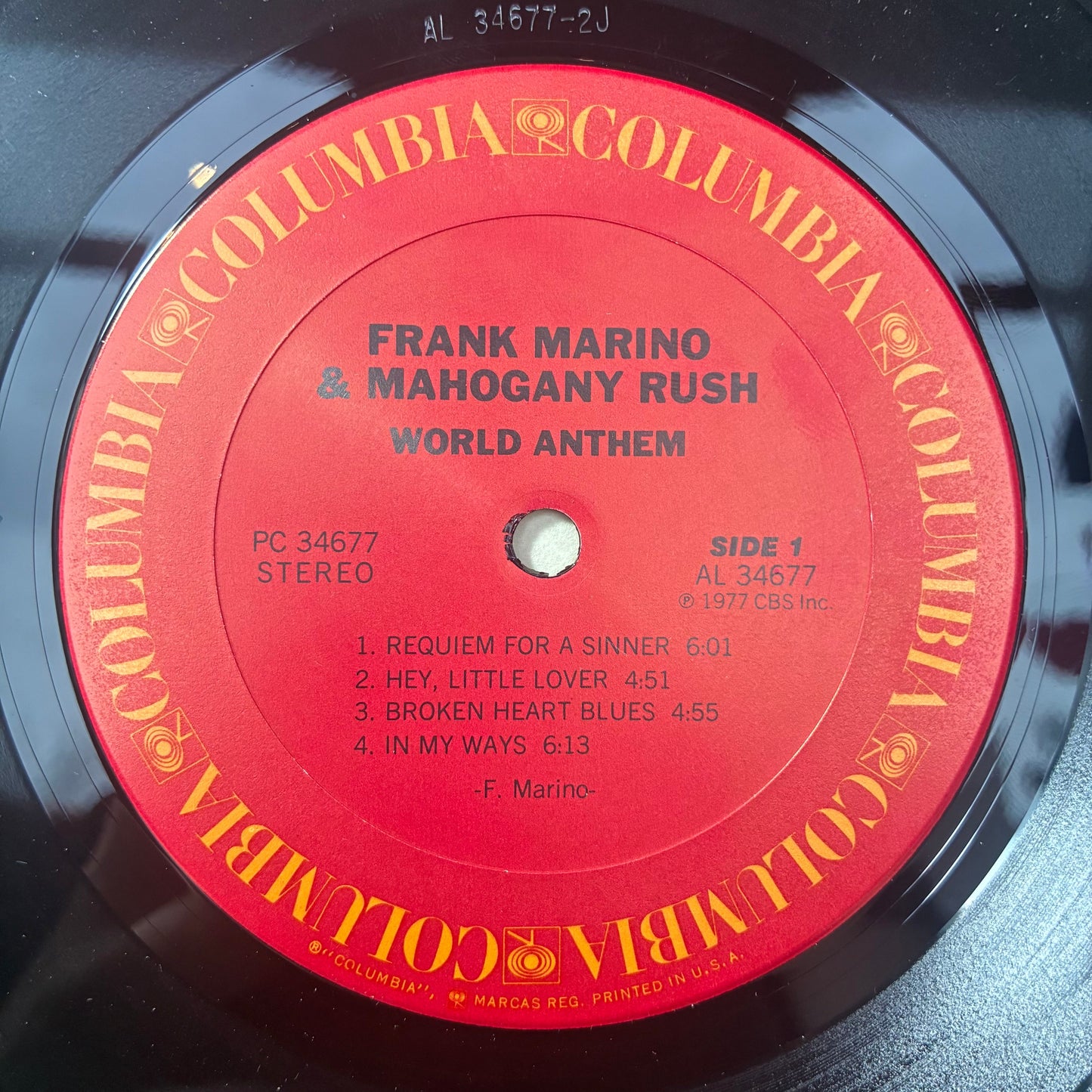 Frank Marino - World Anthem (VINYL) | Very Good Plus (VG+) Excellent (EX)
