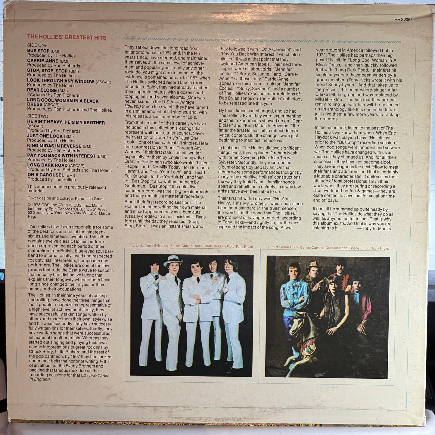 The Hollies - The Hollies' Greatest Hits (VINYL) | Very Good Plus (VG+) Very Good Plus (VG+)