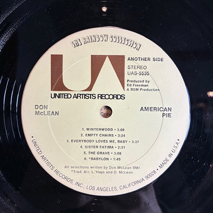 Don McLean - American Pie (VINYL) | Very Good Plus (VG+) Very Good (VG)