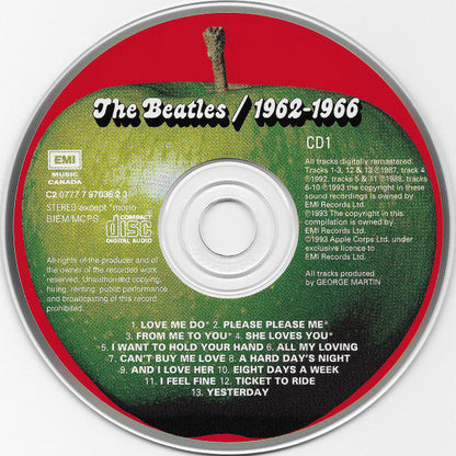 The Beatles - 1962-1966 (2xCD CANADA) | Very Good Plus (VG+) Very Good Plus (VG+)