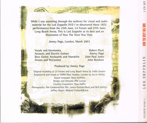 Led Zeppelin - How The West Was Won (3xCD) | Very Good Plus (VG+) Very Good (VG)