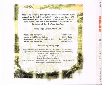 Led Zeppelin - How The West Was Won (3xCD) | Very Good Plus (VG+) Very Good (VG)