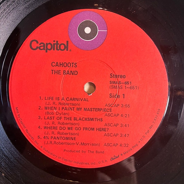 The Band - Cahoots (VINYL) | Very Good Plus (VG+) Excellent (EX)