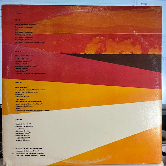 The Allman Brothers Band - The Road Goes On Forever (VINYL) | Very Good Plus (VG+) Excellent (EX)