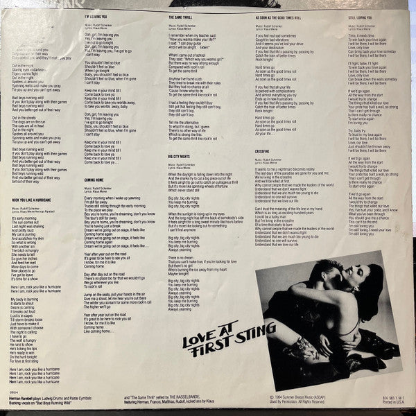 Scorpions - Love At First Sting (MISSPRESS VINYL) | Very Good Plus Plus (VG++) Very Good Plus (VG+)