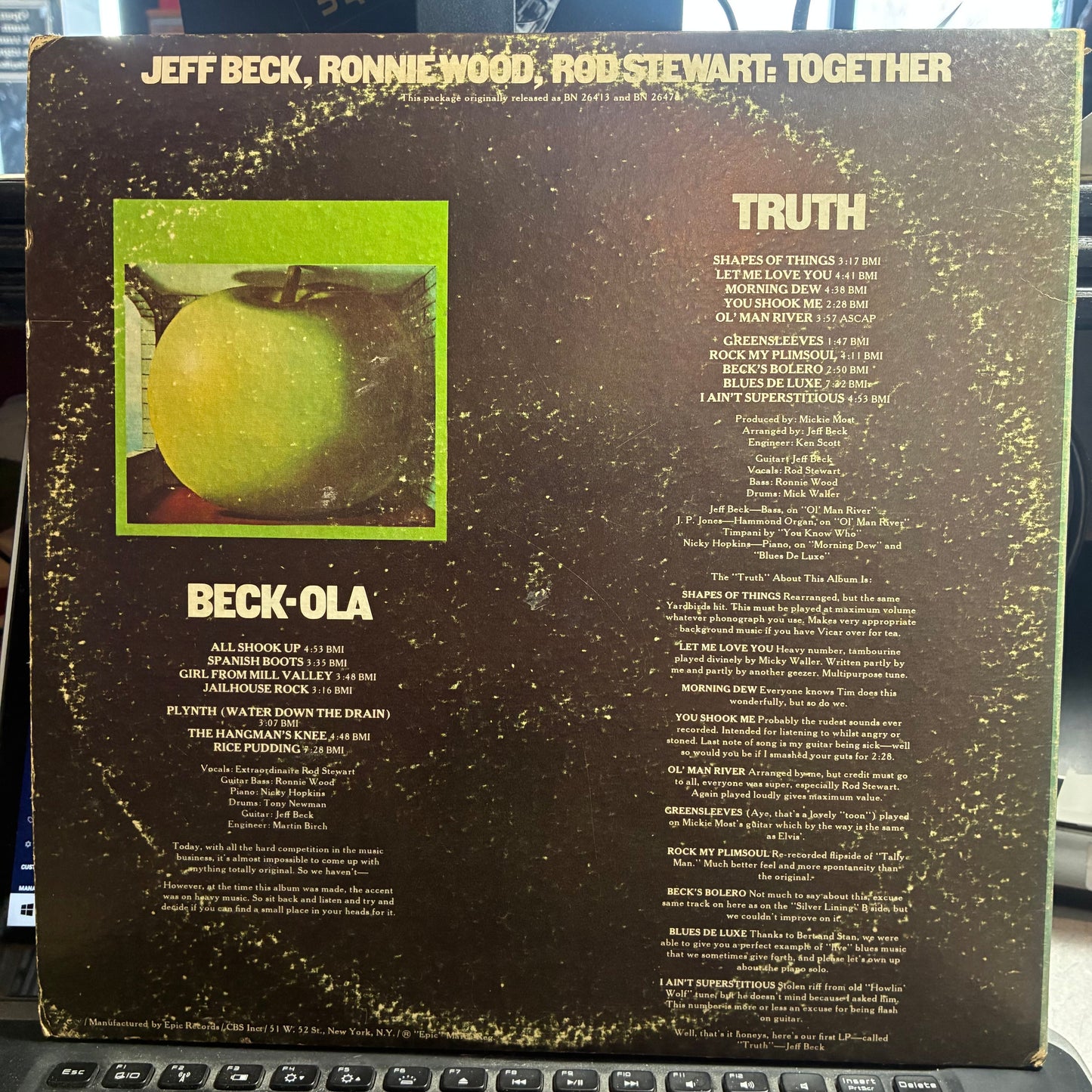 Jeff Beck - Truth/Beck-ola (2x VINYL) | Very Good Plus (VG+) Very Good Plus (VG+)