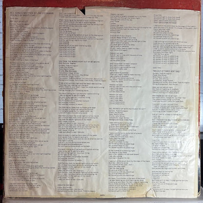 Meat Loaf - Bat Out Of Hell (VINYL) | Very Good Plus (VG+) Very Good (VG)