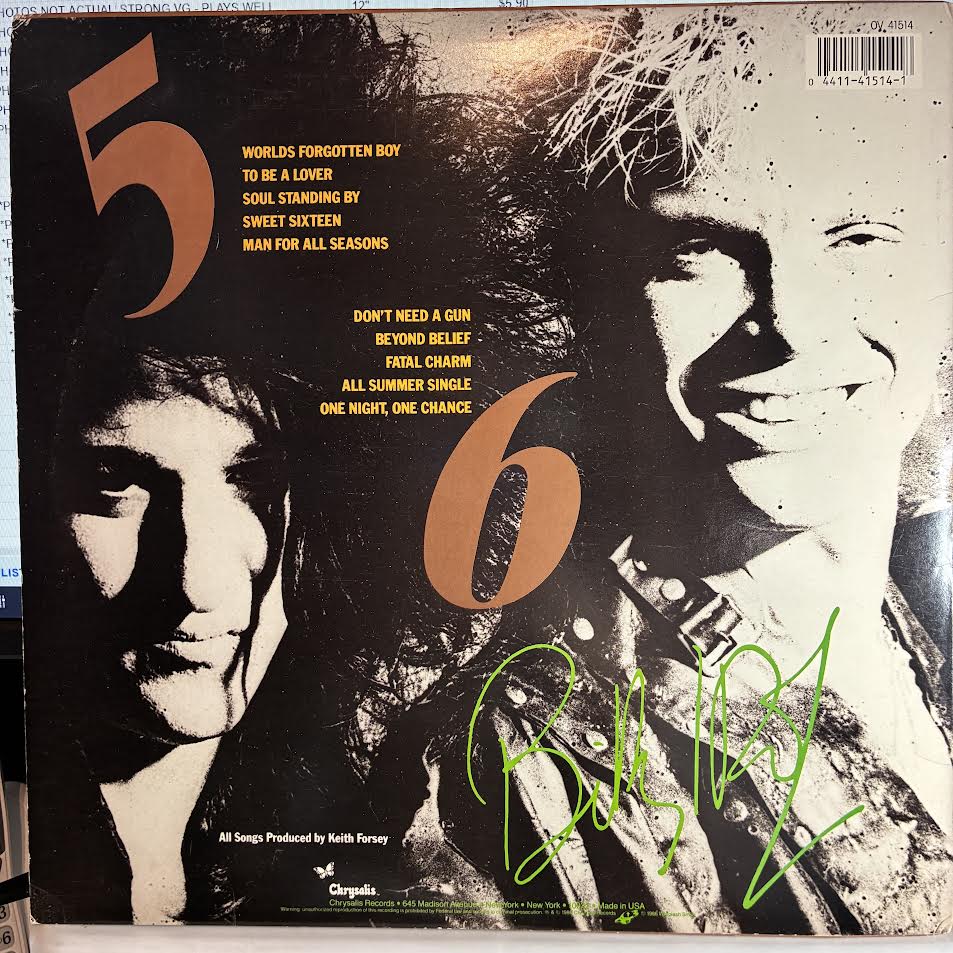 Billy Idol - Whiplash Smile (VINYL) | Very Good Plus (VG+) Excellent+ (EX+)