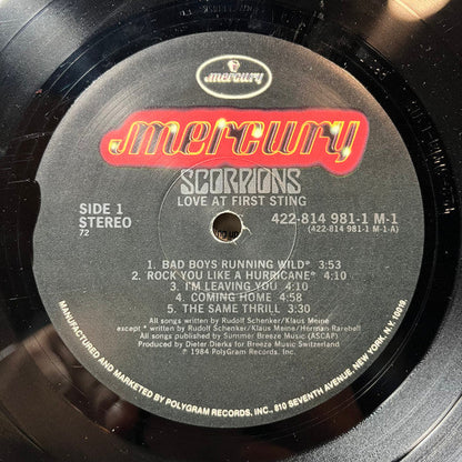 Scorpions - Love At First Sting (MISSPRESS VINYL) | Very Good Plus Plus (VG++) Very Good Plus (VG+)