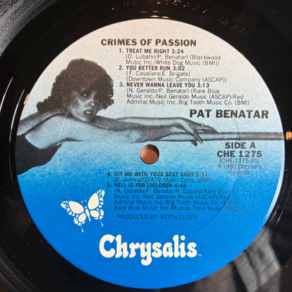 Pat Benatar - Crimes Of Passion (VINYL) | Very Good Plus (VG+) Excellent (EX)