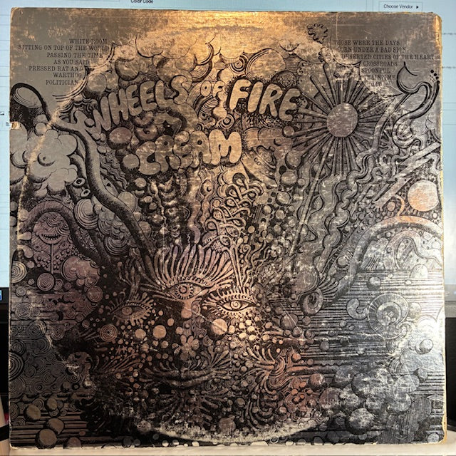 Cream (2) - Wheels Of Fire (2x VINYL) | Very Good Plus (VG+) Very Good Plus (VG+)