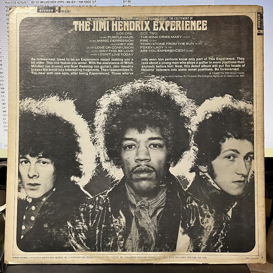 The Jimi Hendrix Experience - Are You Experienced? (VINYL) | Very Good Plus (VG+) Very Good (VG)