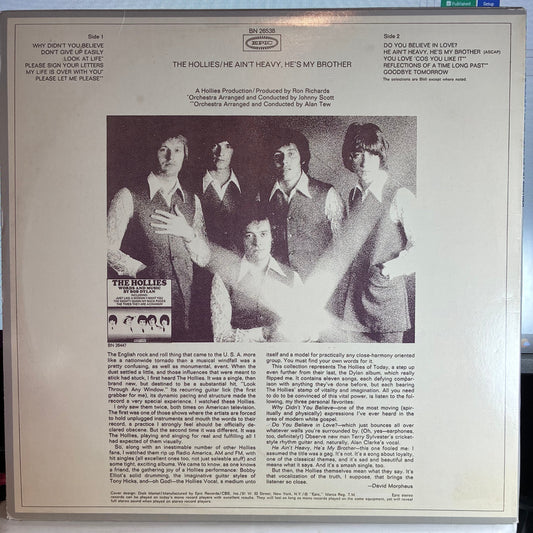 The Hollies - He Ain't Heavy, He's My Brother (VINYL) | Very Good Plus (VG+) Excellent (EX)