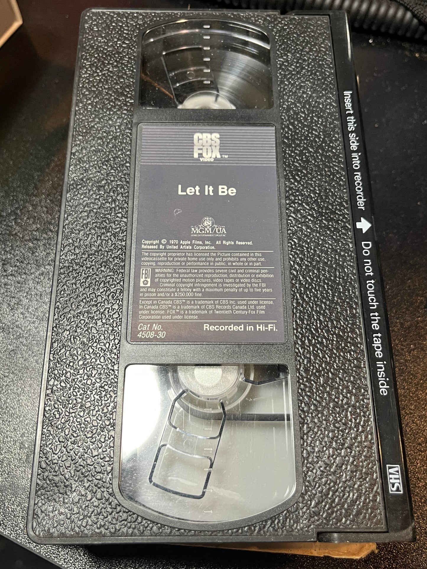 BEATLES - Let It Be (VHS TAPE) |