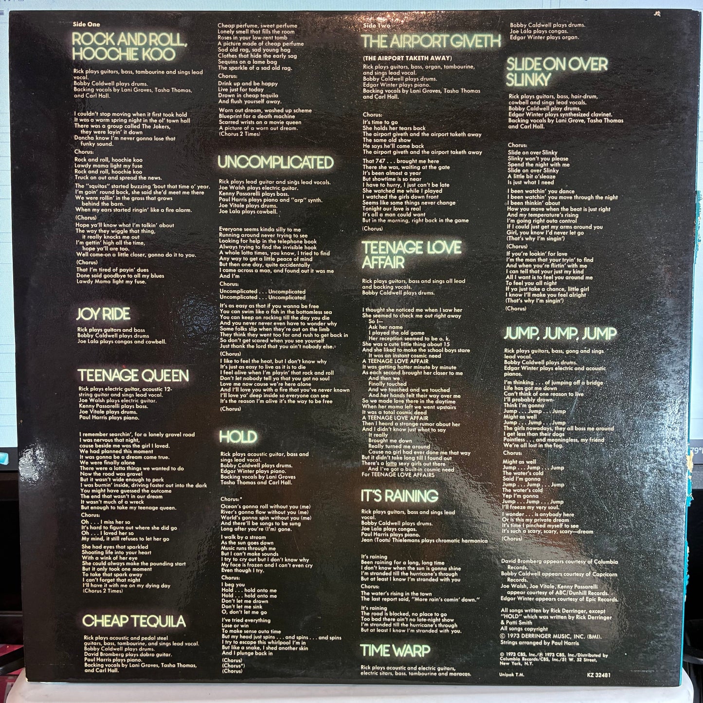 Rick Derringer - All American Boy (VINYL) | Very Good Plus (VG+) Very Good Plus (VG+)
