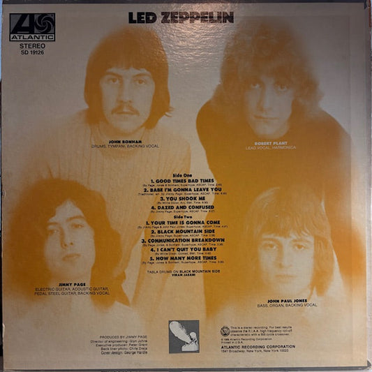 Led Zeppelin - Led Zeppelin (VINYL) | Very Good (VG) Excellent (EX)