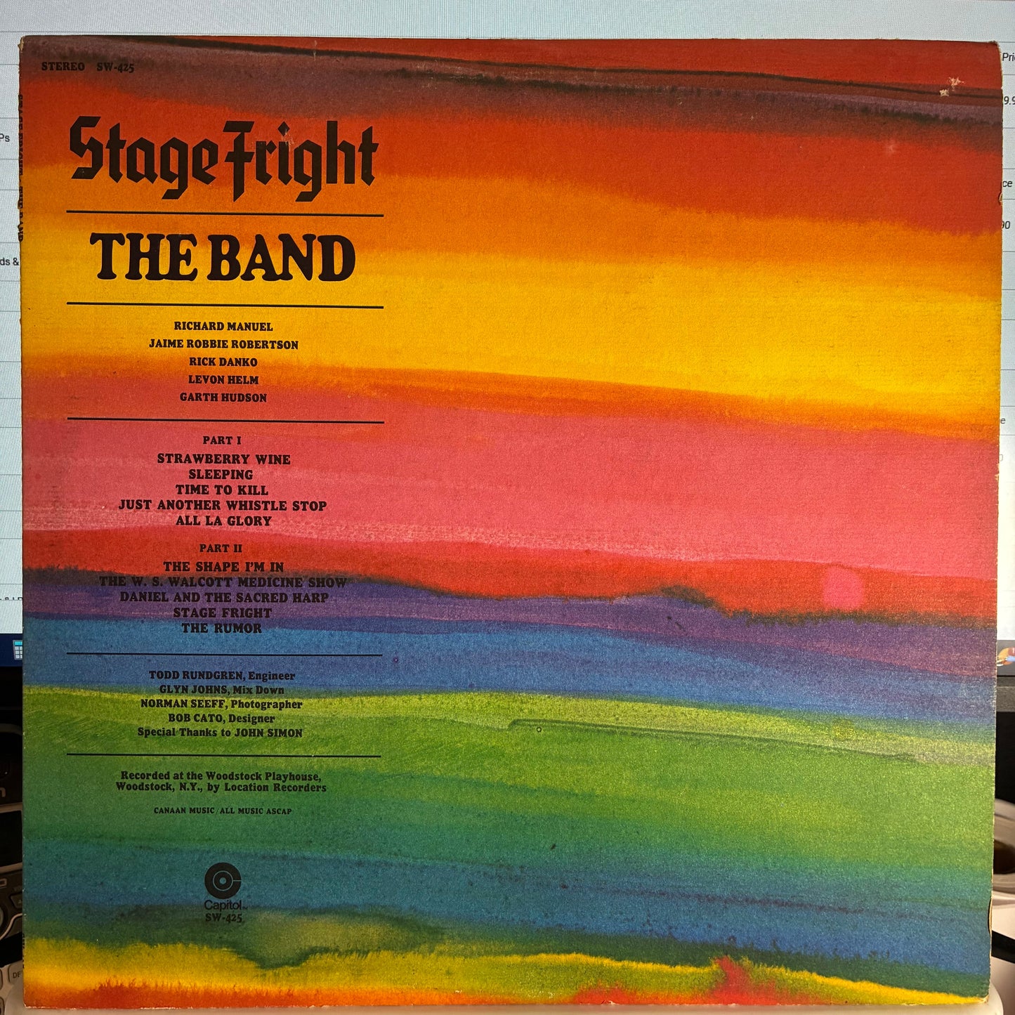 The Band - Stage Fright (VINYL) | Very Good (VG) Very Good Plus Plus (VG++)