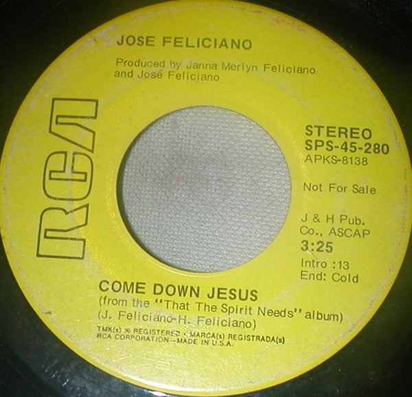 Come Down Jesus (7") | Very Good (VG) Generic