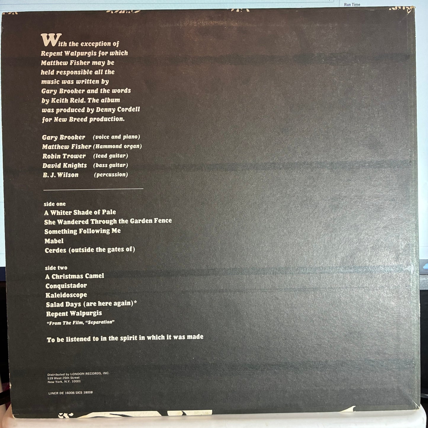 Procol Harum - Procol Harum (VINYL) | Very Good (VG) Excellent (EX)