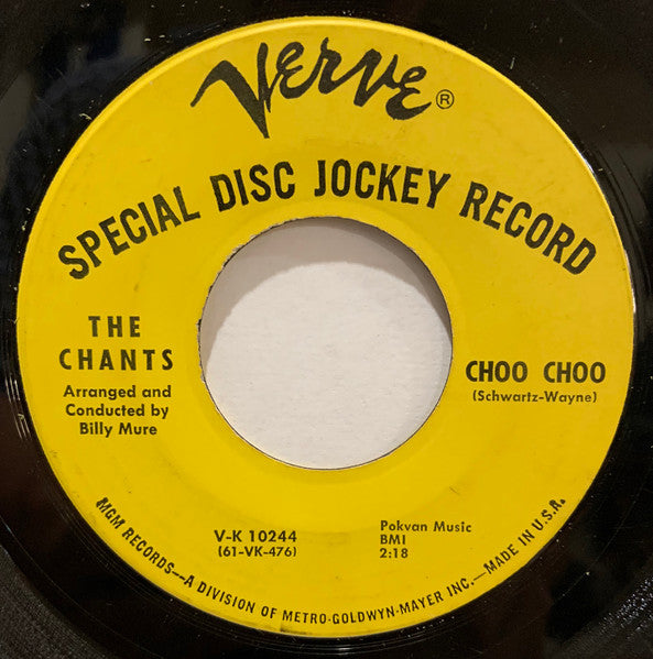 The Chants - Dick Tracy / Choo Choo (7" VINYL) | Very Good (VG) Generic